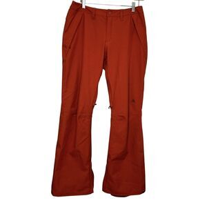 Burton Pants Womens Medium Orange Society Insulated Snowboard Ski Living Lining
